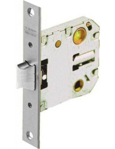 Picaporte unificado en acero niquelado con borde cuadrado