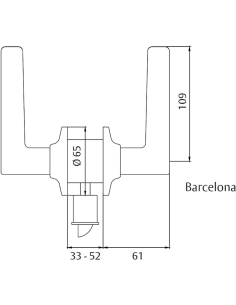 Tesa - Juego De Manillas BARCELONA cromo mate 3B05U0CM 2