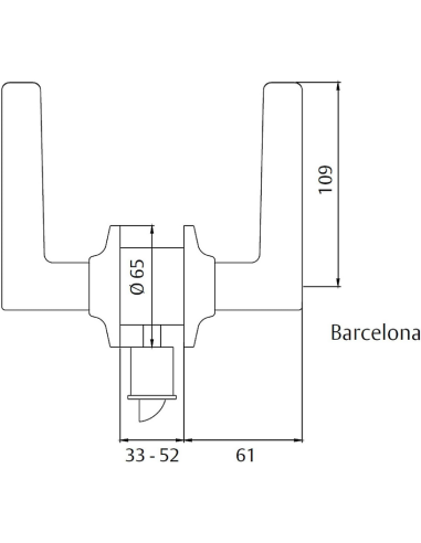 Tesa - Juego De Manillas BARCELONA cromo mate 3B05U0CM