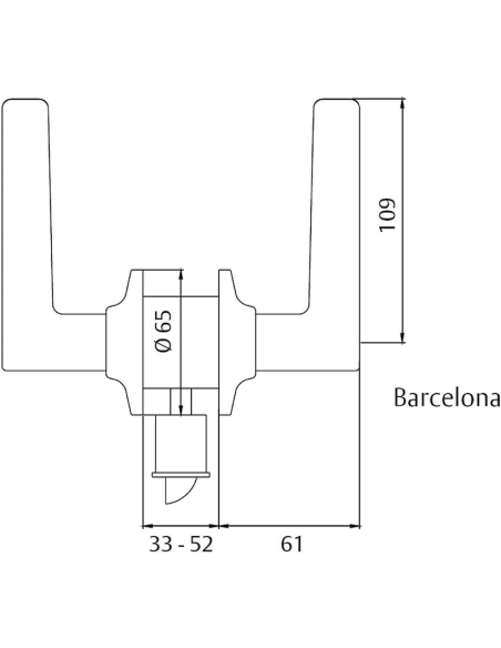 Tesa - Juego De Manillas BARCELONA cromo mate 3B05U0CM