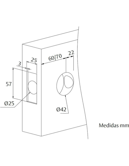 Tesa - Juego De Manillas BARCELONA cromo mate 3B05U0CM