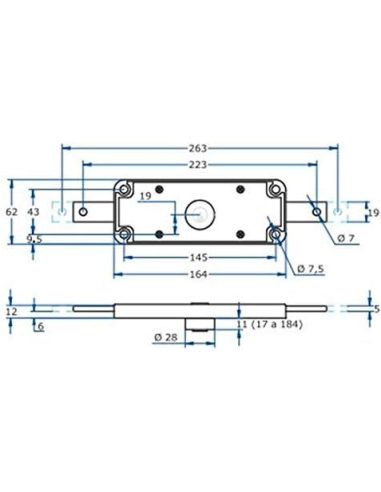 Aga - Cerradura Puerta Metalica 182
