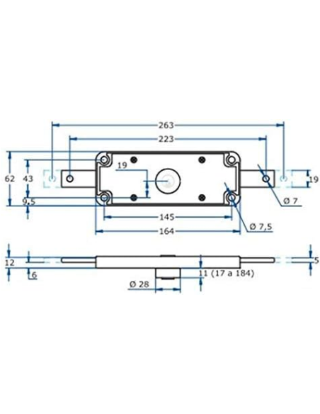 Aga - Cerradura Puerta Metalica 182