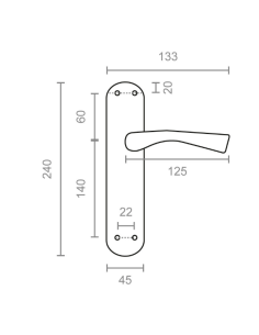 Micel Juego de Manilla Aluminio Níquel Satinado - Modelo 07074 2