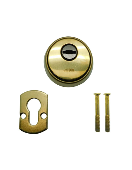 MICEL Escudo de Seguridad ES01 63 MM Latón Satinado - Protección