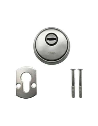 MICEL Escudo de Seguridad ES01 63 MM Níquel Satinado - Protección Refo