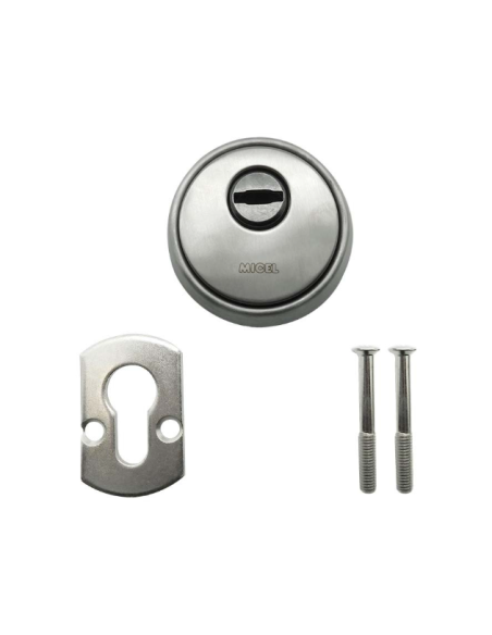 MICEL Escudo de Seguridad ES01 63 MM Níquel Satinado - Protección Refo