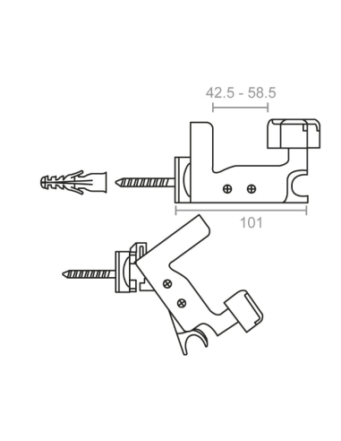 MICEL Retenedor de Ventana Clip Negro - Fijación Segura y Resistente