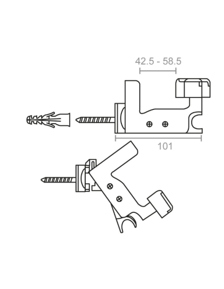 MICEL Retenedor de Ventana Clip Negro - Fijación Segura y Resistente