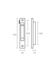 MICEL Juego de Cierre para Puerta Corredera de Aluminio Negro - Seguro 2