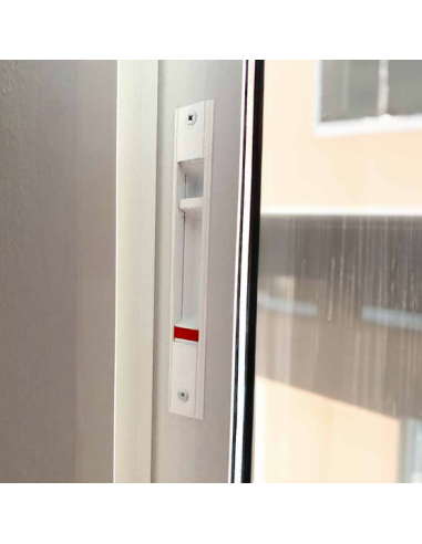 MICEL Juego de Cierre para Puerta Corredera de Aluminio Negro - Seguro