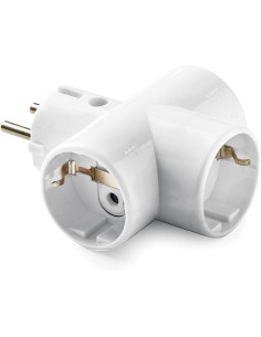 Famatel - Adaptador Triple Lateral con Portacontactos de Cerámica