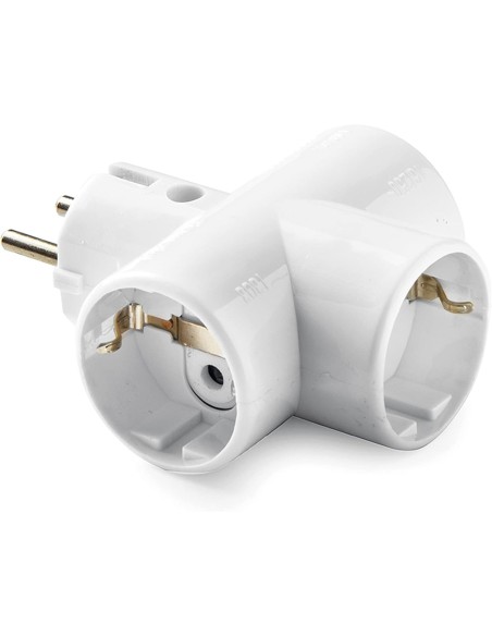 Famatel - Adaptador Triple Lateral con Portacontactos de Cerámica