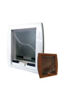 gatera color blanco y marrón