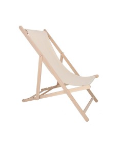 Hamaca sin brazos Aranaz Sunset Tradi con lona crudo y estructura de madera.