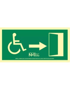 Señal luminiscente salida minusválidos derecha RD11170