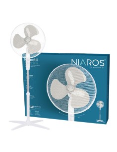 GSC Ventilador de Pie Nametil 43CM 45W Blanco - Frescor Silencioso 2