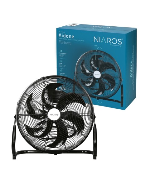 GSC - Ventilador Metálico De Suelo Aidone Negro 51CM 90W - 300030005