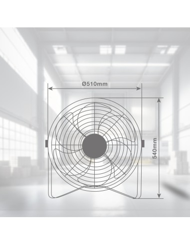 GSC - Ventilador Metálico De Suelo Aidone Negro 51CM 90W - 300030005