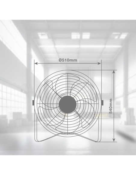 GSC - Ventilador Metálico De Suelo Aidone Negro 51CM 90W - 300030005