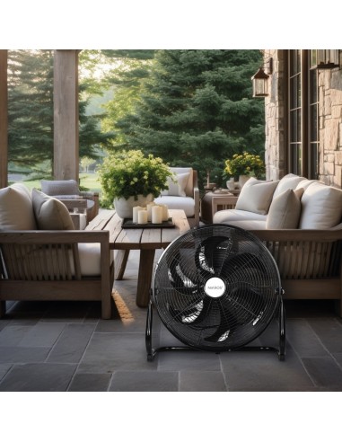 GSC - Ventilador Metálico De Suelo Aidone Negro 51CM 90W - 300030005