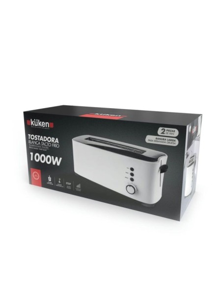 Tostadora Grande ALFA DYSER Blanca 1000W | Rápida y Potente