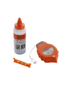 ALYCO Tiralíneas con Polvo Rojo y Nivel - Kit de Marcación 2