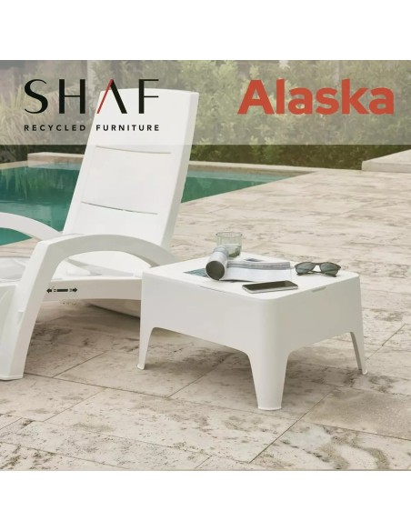 Mesa auxiliar Alaska fabricada en España con cajón de almacenaje