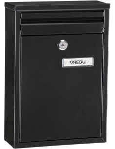 Arregui - Zaguán buzón exterior de pared tamaño DIN A5 color negro