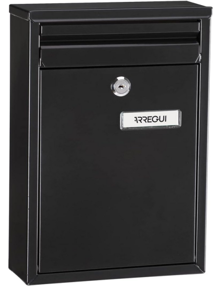 Arregui - Zaguán buzón exterior de pared tamaño DIN A5 color negro