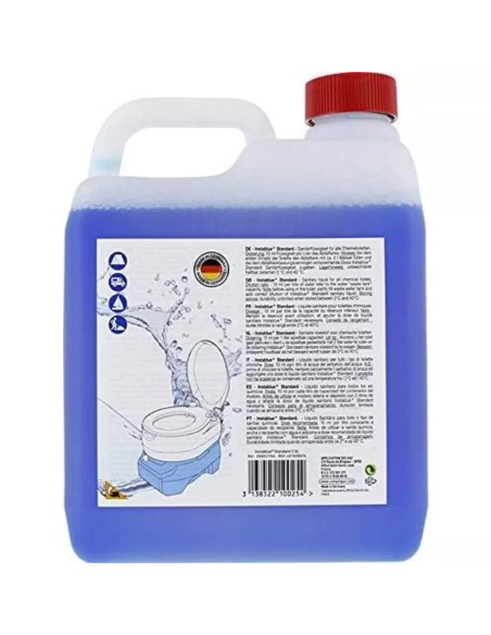 Botella de 2,5L de líquido de limpieza WC Campingaz azul.