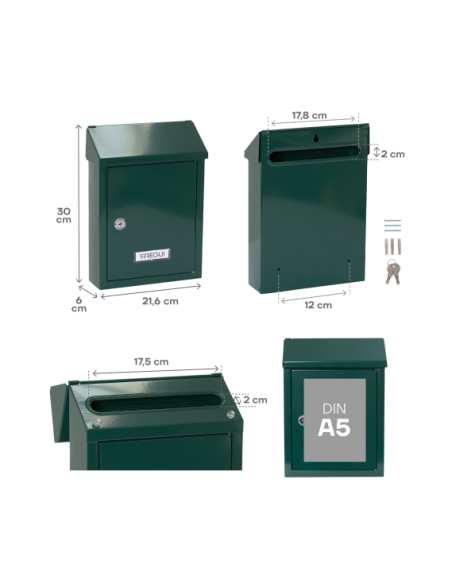 ARREGUI Buzón Smart Verde E5723 – Resistente y Seguro ARREGUI Buzón Smart Verde E5723 – Resistente y Seguro