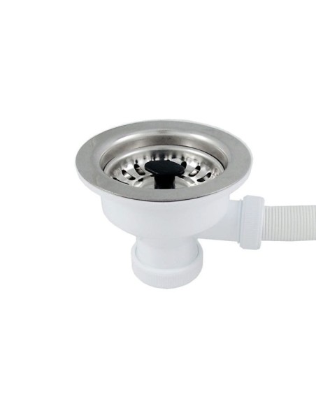 ALFA DYSER Válvula Cesto Fregadero Inox 1 1/2" Con Rebosadero – 14855