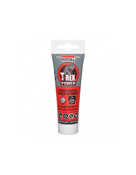 SOUDAL T-Rex Adhesivo Sellador Power Fuerza Bestial Blanco 125 ML