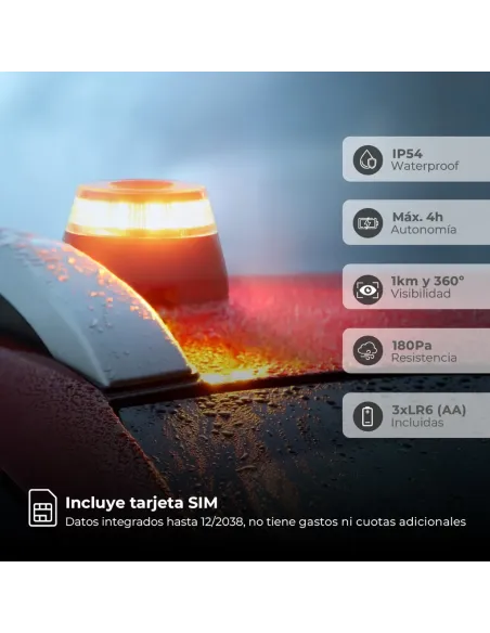 Baliza V16 GSC con Geolocalización Homologada DGT – Modelo 201800008