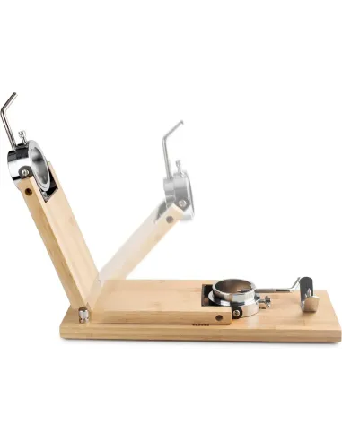 Ibili - Jamonero plegable giratorio bambú + acero inoxidable