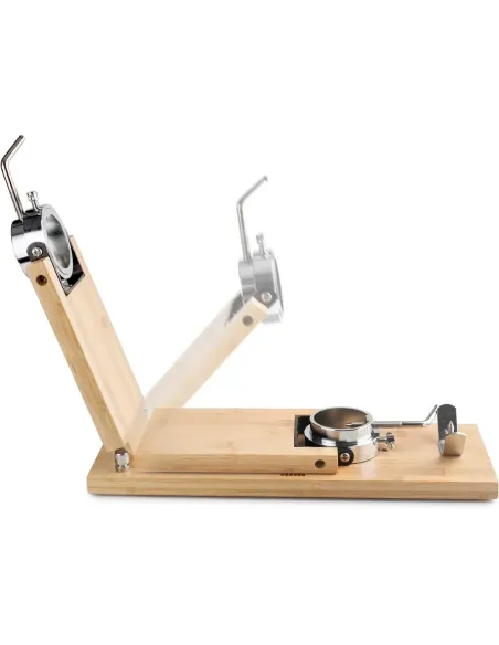 Ibili - Jamonero plegable giratorio bambú + acero inoxidable