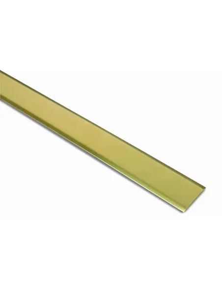 Tapajuntas plano adhesivo Brinox de 35 mm x 1 m en acabado latón dorado.