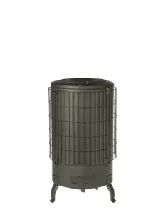 Estufa de leña redonda