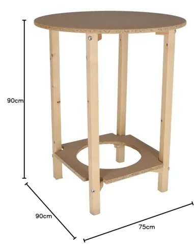 Aranaz - Mesa camilla gazte redonda 90 x 75 cm