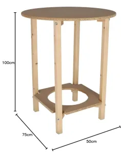 Aranaz - Mesa camilla gazte redonda 100 x 75 cm 2