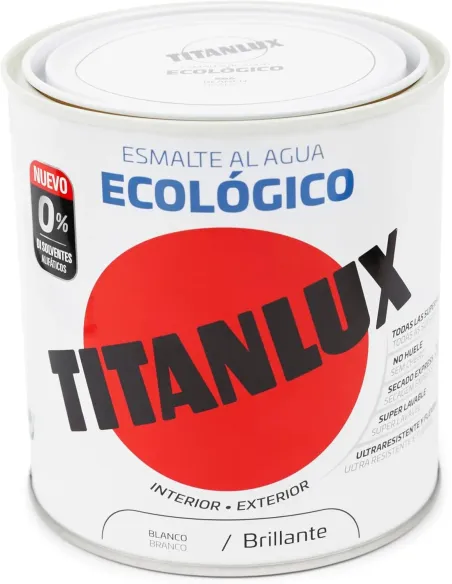 TITANLUX Esmalte Ecológico al Agua Blanco Brillante 250 ml TITANLUX Esmalte Ecológico al Agua Blanco Brillante 250 ml