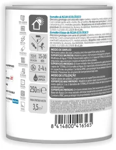 TITANLUX Esmalte Ecológico al Agua Blanco Brillante 250 ml 2