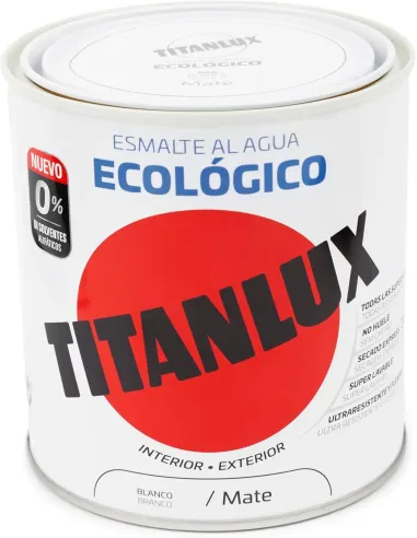 TITANLUX Esmalte Ecológico al Agua Blanco Mate 250 ml