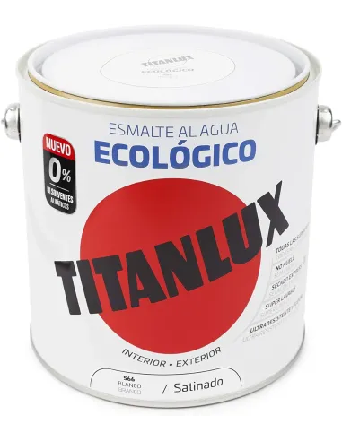 TITANLUX Esmalte Ecológico al Agua Blanco Satinado 250 ml