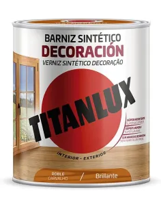 TITANLUX Barniz Sintético Decoración Roble Brillante 250 ml