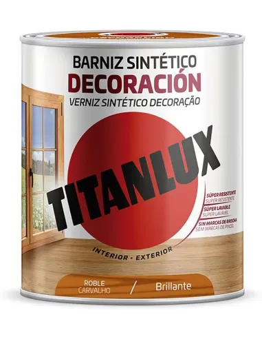 TITANLUX Barniz Sintético Decoración Roble Brillante 250 ml