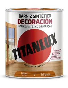 TITANLUX Barniz Sintético Decoración Caoba Brillante 250 ml