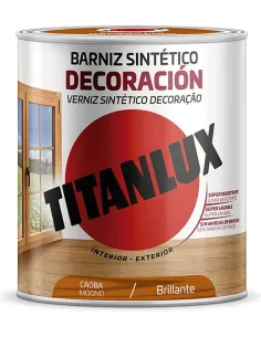 TITANLUX Barniz Sintético Decoración Caoba Brillante 750 ml