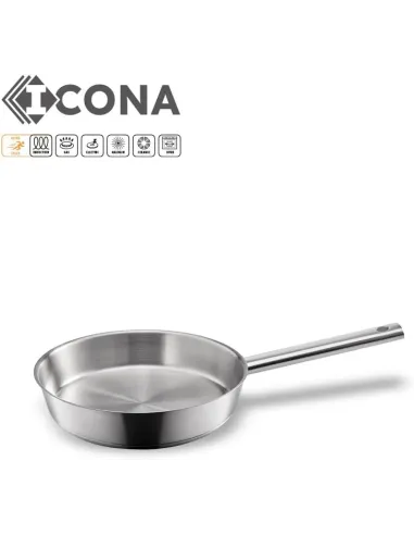 Metaltex Icona - Sartén Acero Inoxidable 20 cm